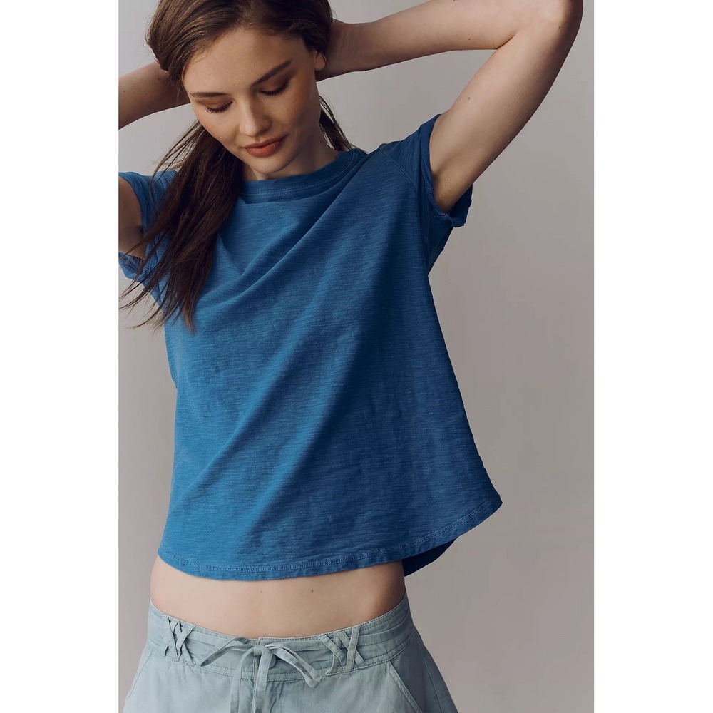 Pilcro Bennie 100% Cotton Slim Crew Neck Tee GUC Size XS